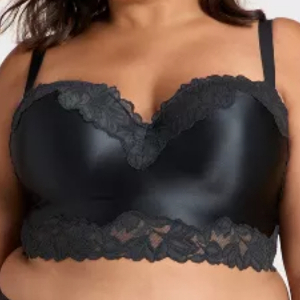 Auden Women's Satin & Lace Lightly Lined Cami Bra